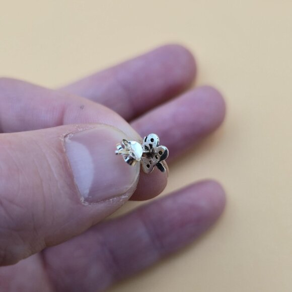 Sterling Silver Butterfly Crystal Stud Earrings A5768 - Picture 4 of 6